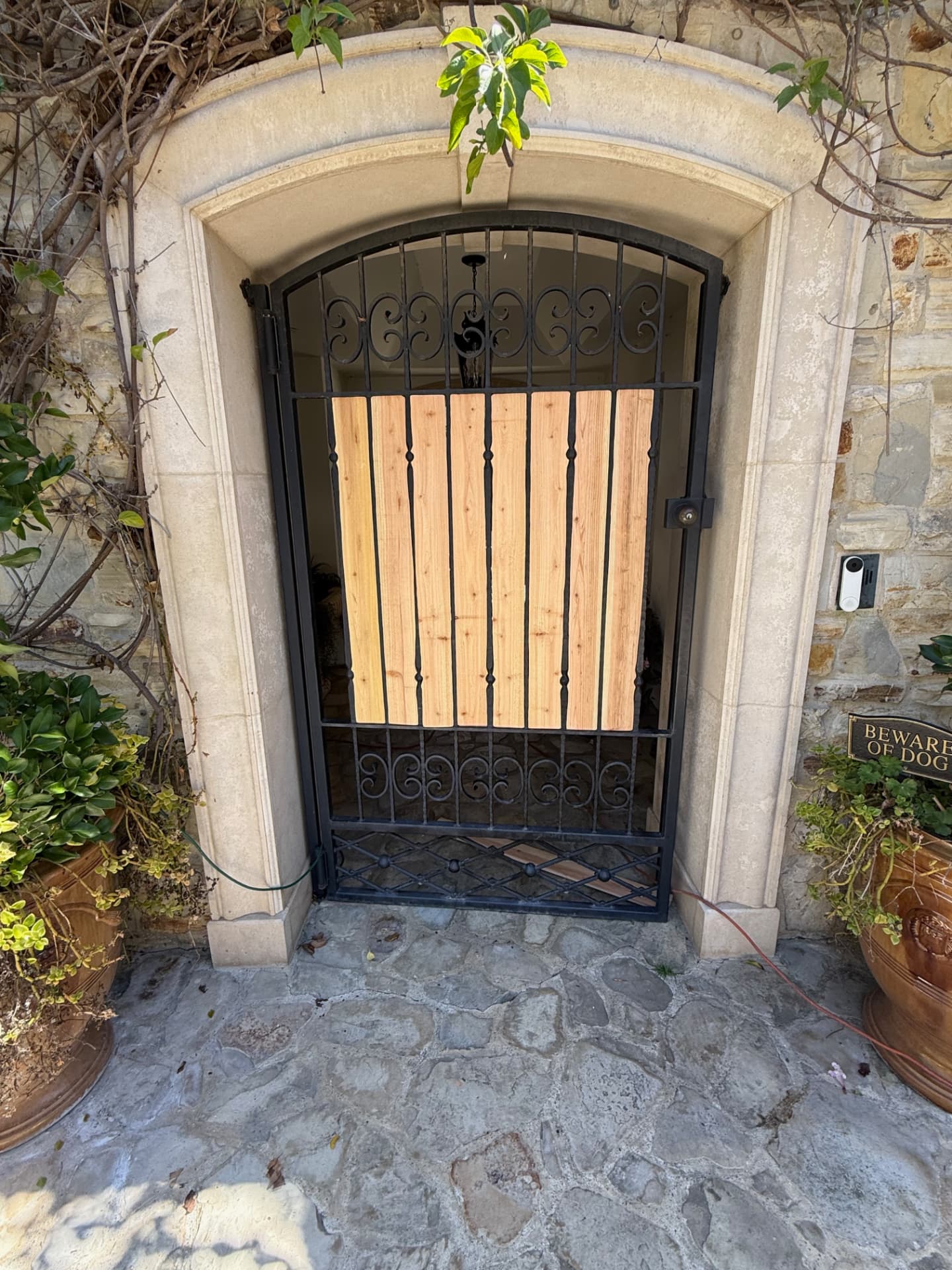 Wrought-Iron Gate Restoration — before