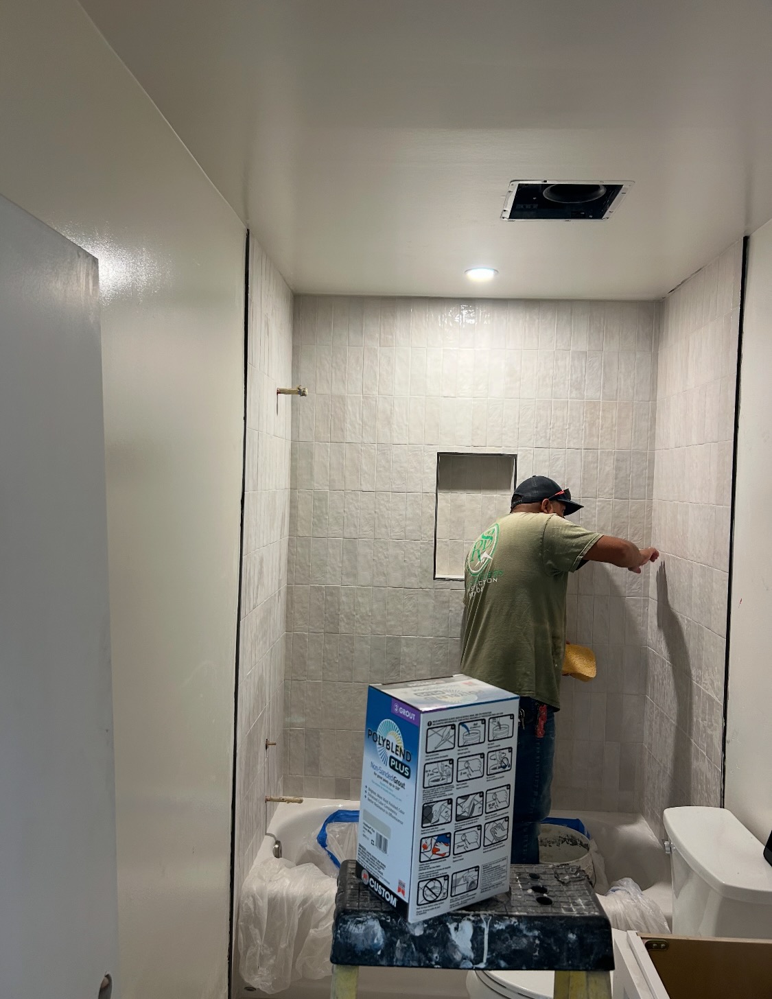 Waterproofed Bathroom Tile Build — after