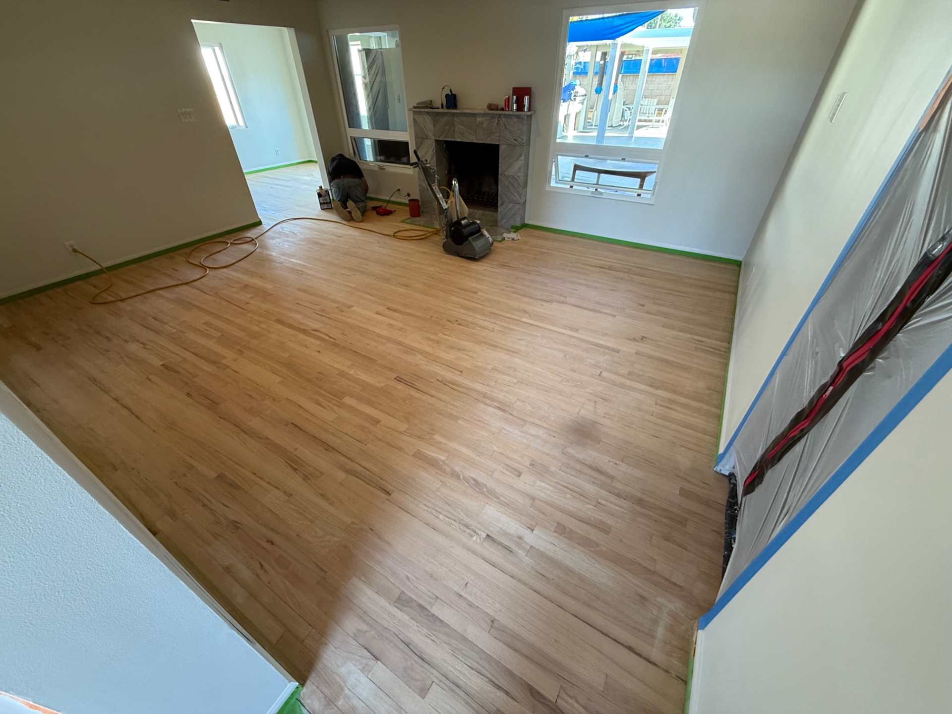 Hardwood Floor Refinish — before